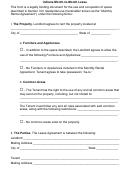Indiana Month-to-month Lease Form