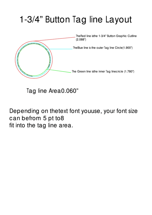 1-3/4 Button Tag Line Layout Printable pdf