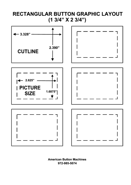 Rectangular Button Graphic Layout Printable pdf