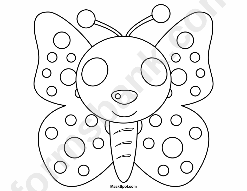 Butterfly Mask Coloring Pages - Festive Mask Butterfly Filigree Mask