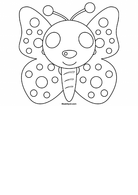 Butterfly Mask Template To Color Printable pdf