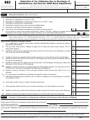 Fillable Form 982 - Reduction Of Tax Attributes Due To Discharge Of Indebtedness (And Section 1082 Basis Adjustment) Printable pdf
