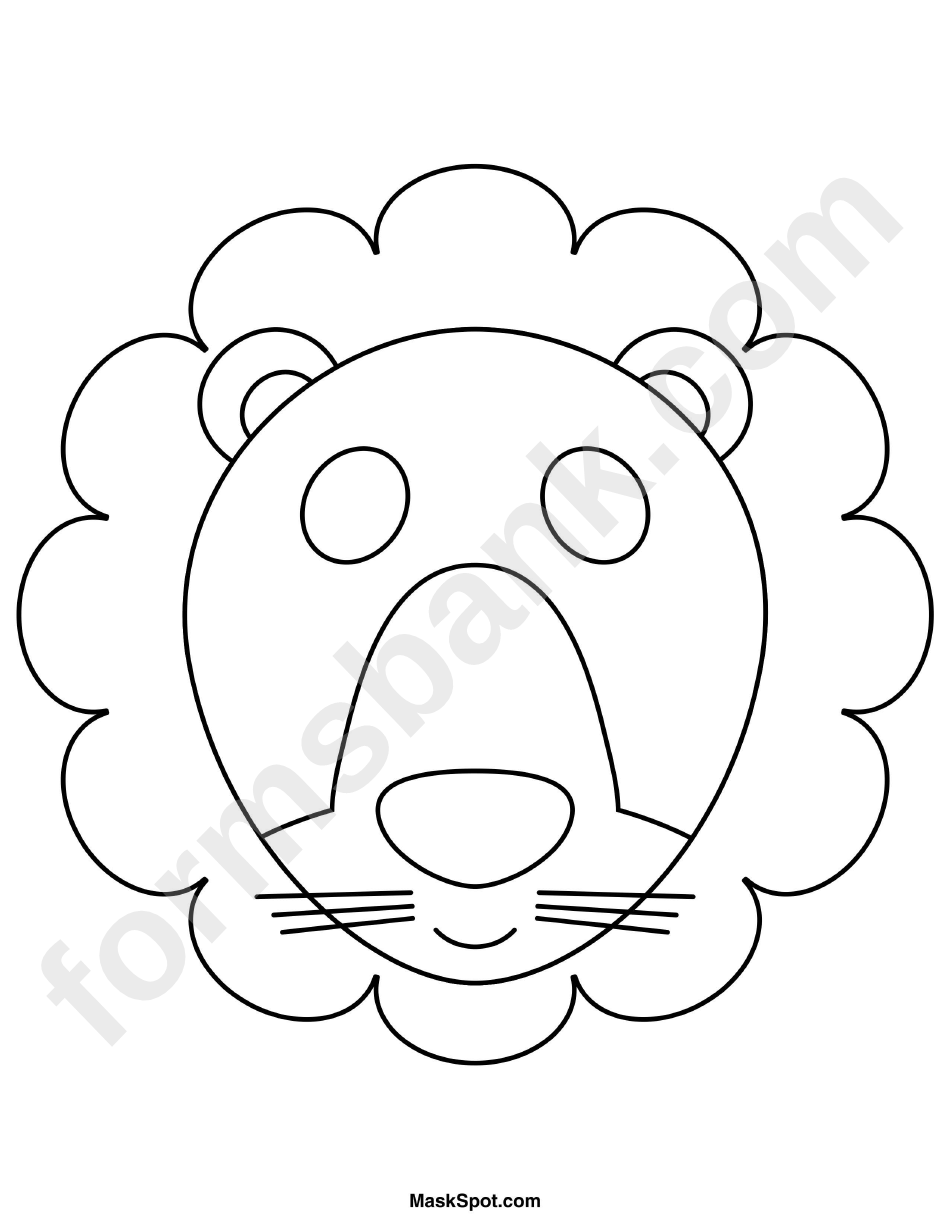 Lion Mask Template To Color
