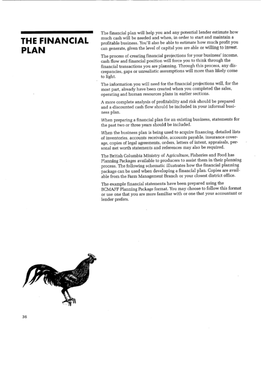 Agricultural Financial Plan Template - Chicken Broiler Example Printable pdf