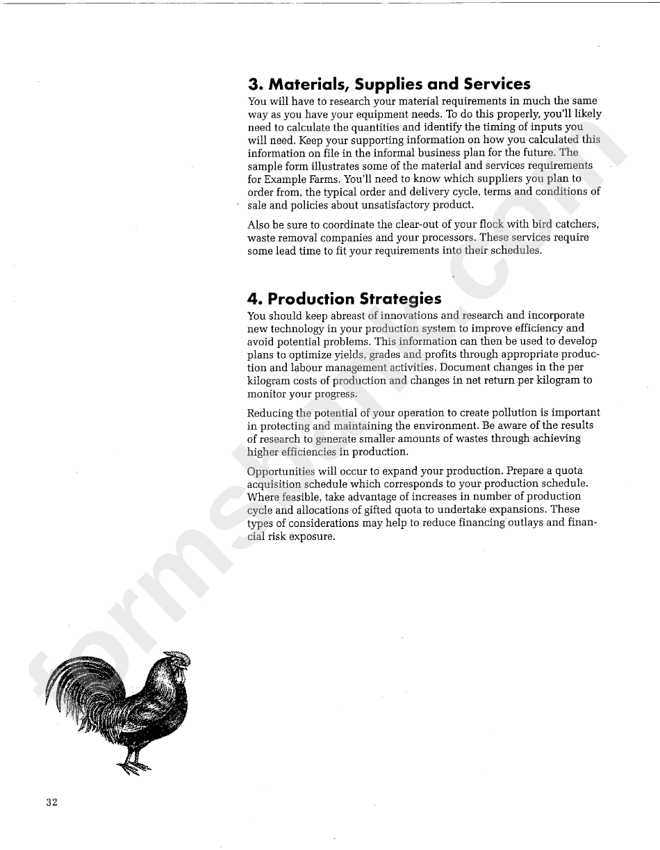 Agricultural Producers Production Plan Sample