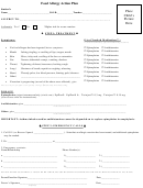 Food Allergy Action Plan Template
