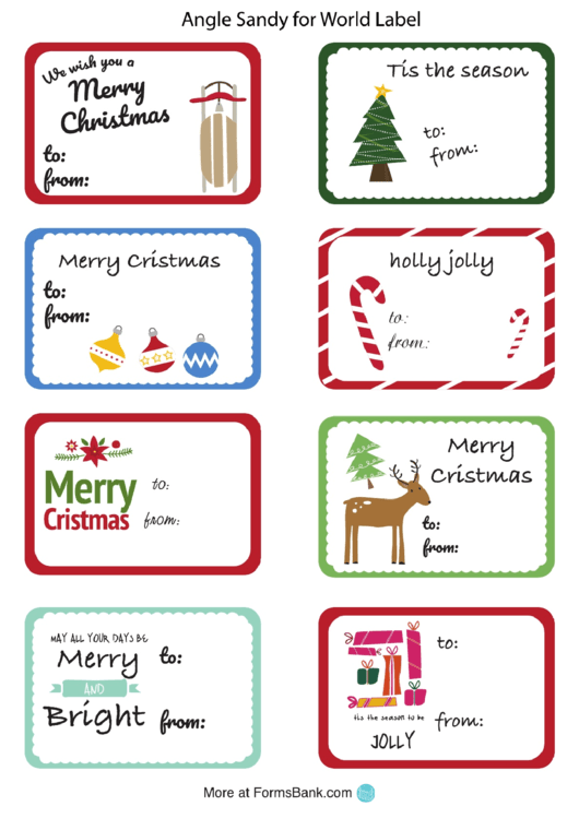 Christmas Gift Label Templates Printable pdf