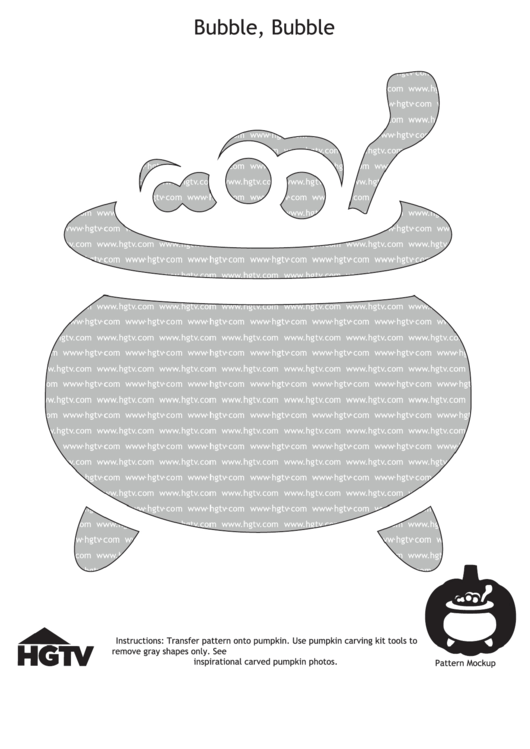 Bubble, Bubble Pumpkin Carving Template Printable pdf