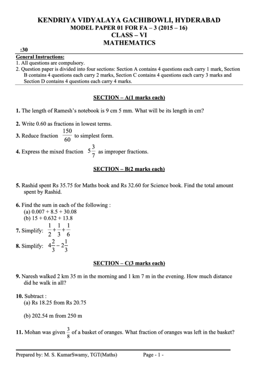 Fillable Fa3 Model Paper Worksheet Printable pdf