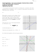 Linear Equations Printable pdf