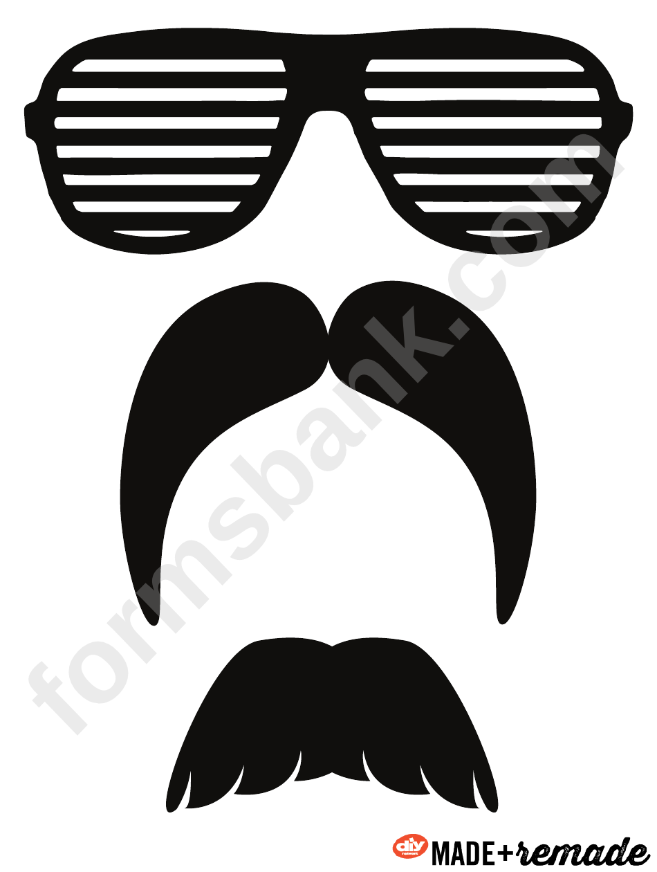 Mustache And Glasess Template