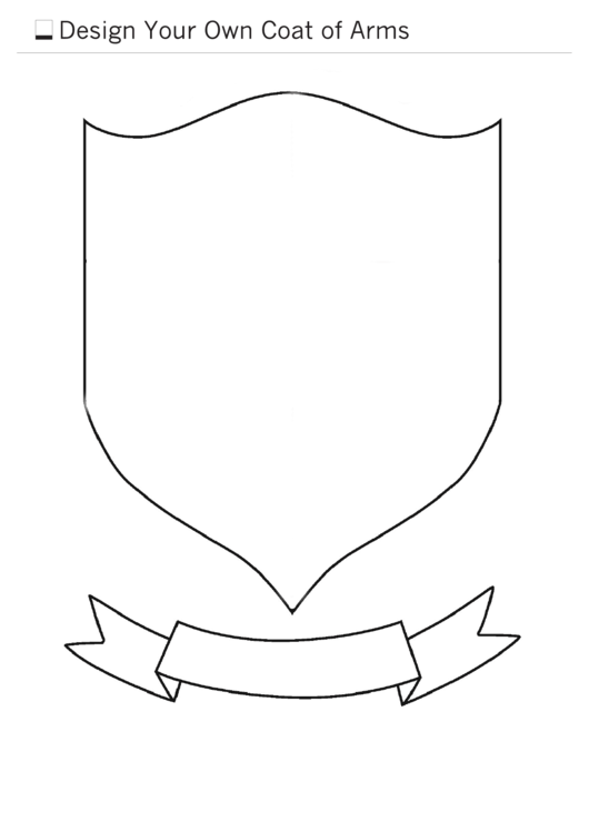 Design Your Own Coat Of Arms Template Printable Pdf Download