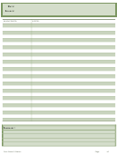 Cornell Notes Template - Green
