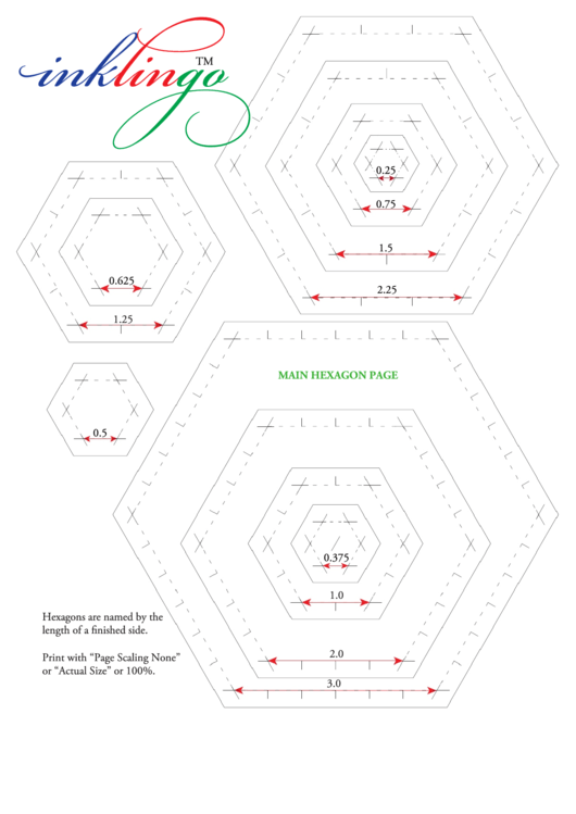 Hexagon Template Printable pdf