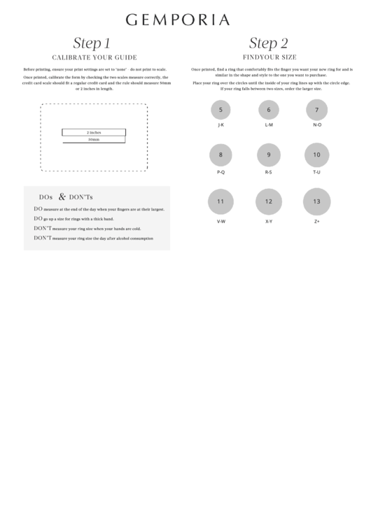 Gemporia Ring Size Chart Printable pdf