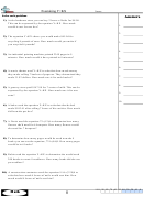 Examining Y = Kx Worksheet With Answer Key