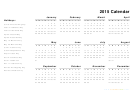 2015 Calendar Template With Holidays