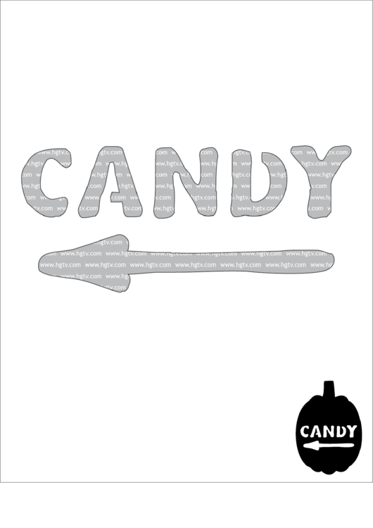 Candy Pumpkin Carving Template Printable pdf