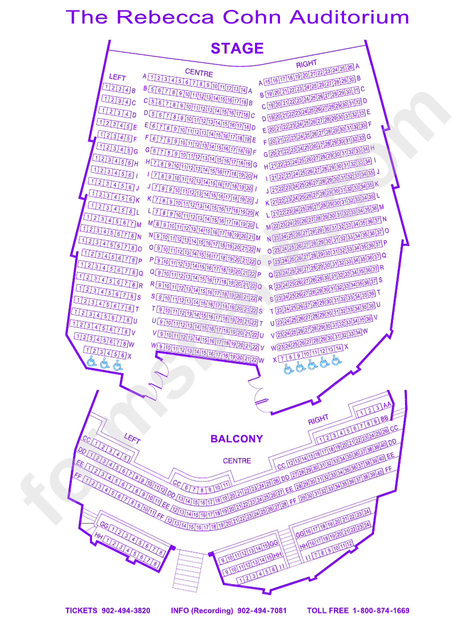 Cohn Auditorium Seating Chart A Visual Reference of Charts Chart Master