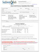 Health Physical Examination Form - Southwest Wisconsin Technical