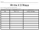 Standard Form/expanded Form/word Form Worksheet