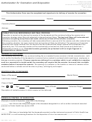 Dos-1898-f-l - Authorization For Cremation And Disposition