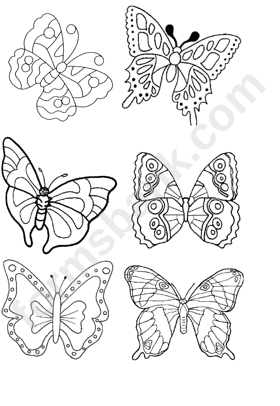 Butterfly Template With Ornaments