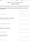 Practice Quiz Calculator Allowed Printable pdf