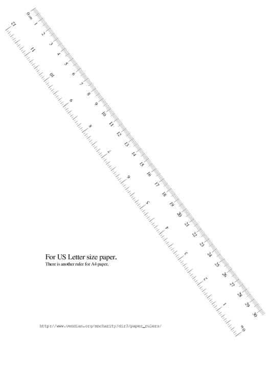 30 Centimeter Ruler Template Printable pdf