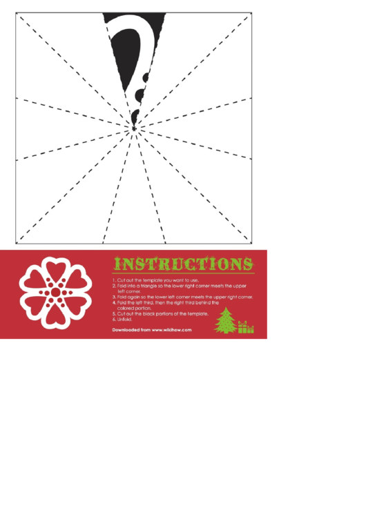 Heart Snowflake Template With Instructions