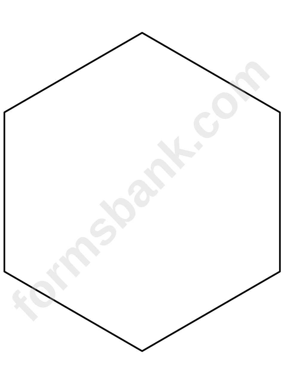 8 Inch Hexagon Template Printable Pdf Download