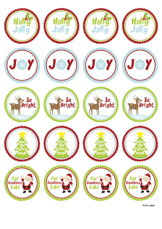 Christmas Labels Template Printable pdf