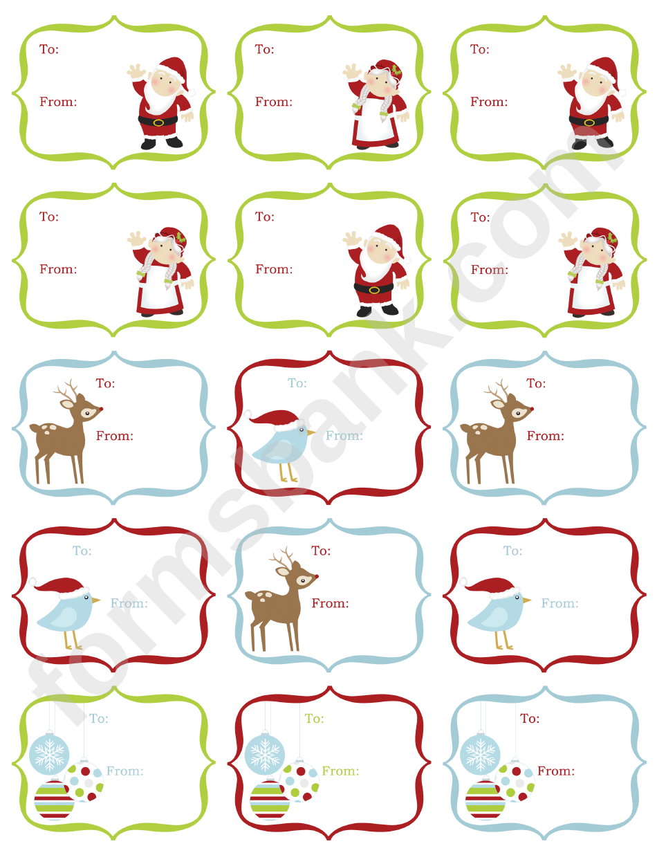 Christmas Labels Template