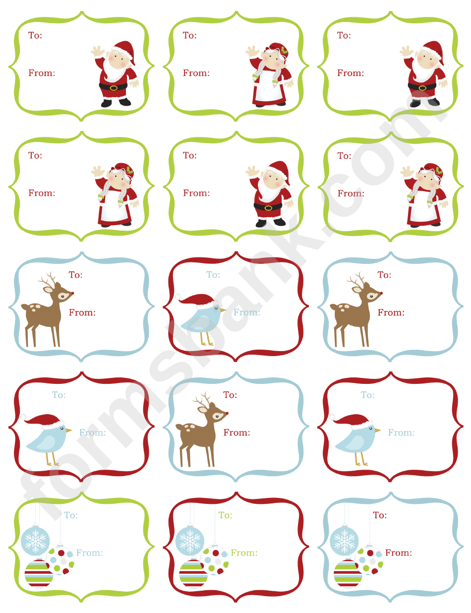 Fillable Christmas Labels Template Printable Pdf Download