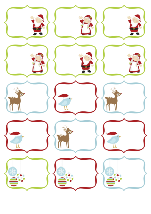 Fillable Christmas Labels Template Printable pdf