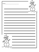 Snowman Christmas Writing Template
