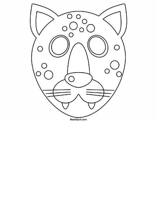 Cheetah Mask Template Mask To Color Printable pdf