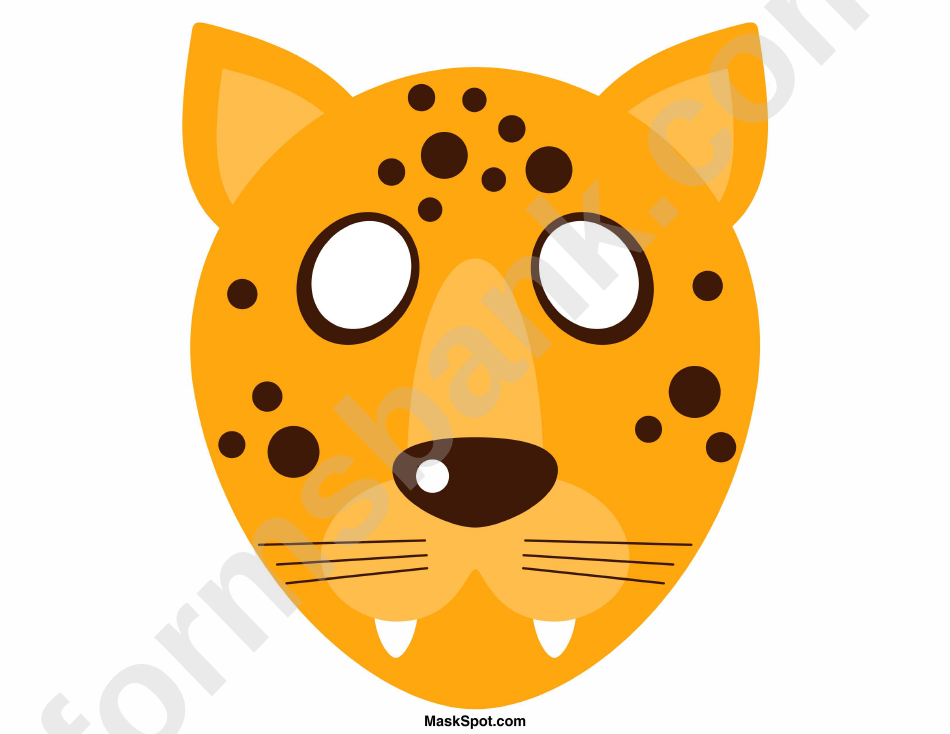 Cheetah Mask Template - Color printable pdf download