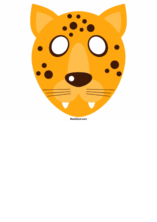 Cheetah Mask Template - Color printable pdf download