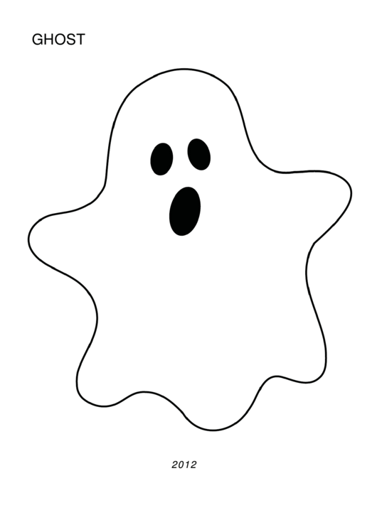 Halloween Ghost Template Large printable pdf download