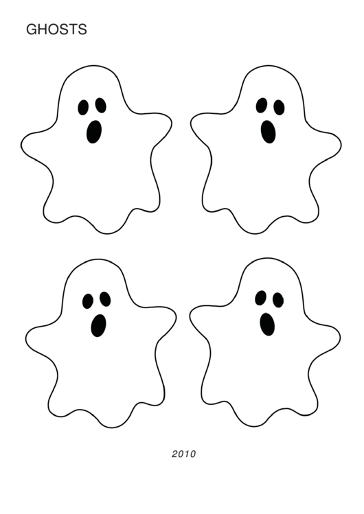 Halloween Small Ghost Templates Printable pdf