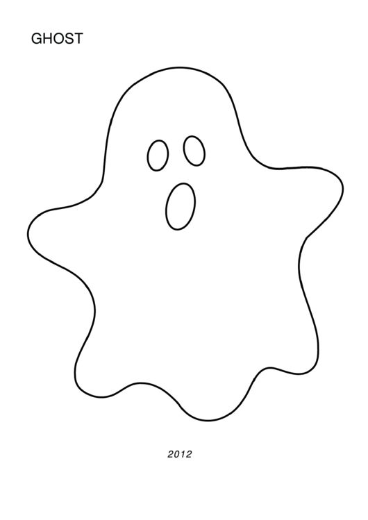 White Halloween Ghost Template printable pdf download