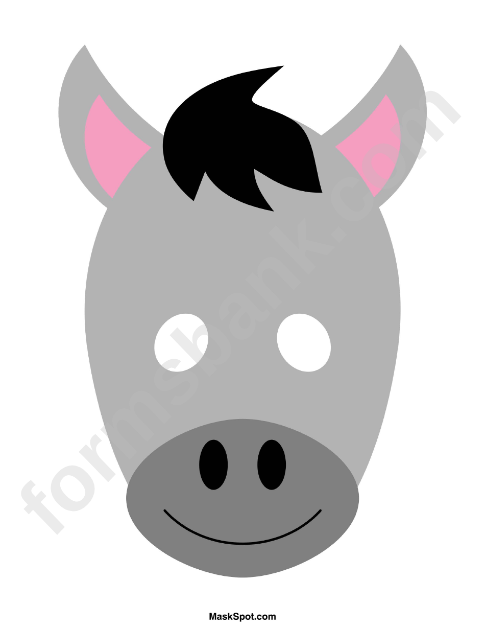 Donkey Mask Template Printable Pdf Download