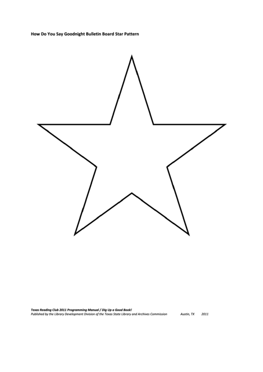Star Cut-Out Template Printable pdf