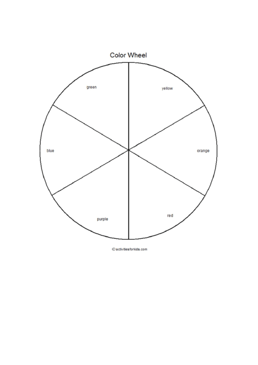 Color Wheel Template Printable pdf