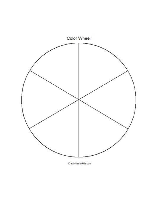 Blank Color Wheel Template Printable pdf