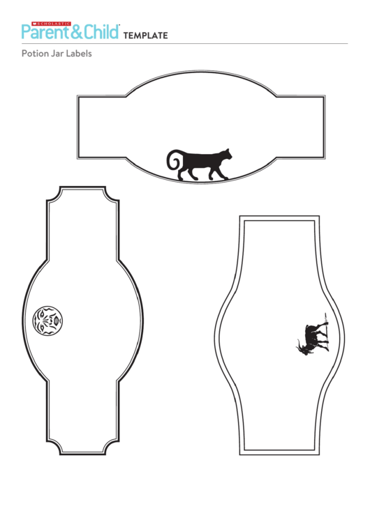 Potion Jar Label Template Printable pdf