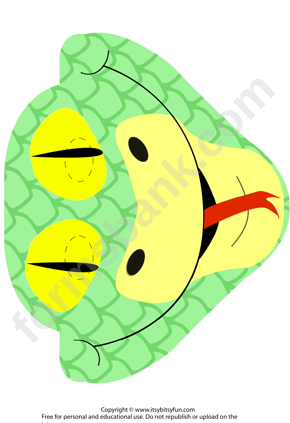 Snake Mask Template Printable Pdf Download