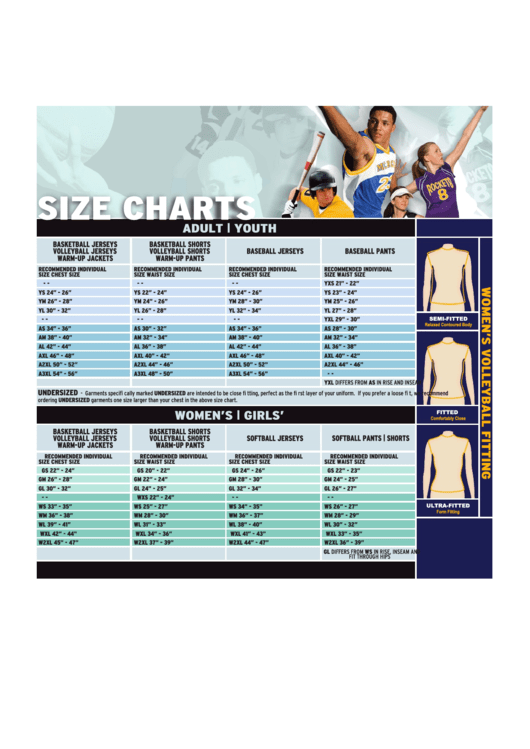 Burghardt Sporting Goods Jerseys And Pants Size Chart Printable pdf