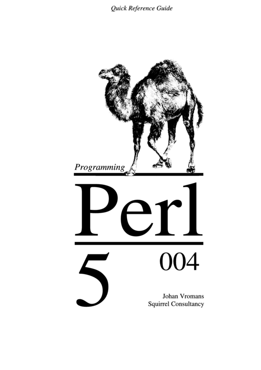 Perl Cheat Sheet